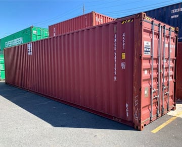 Image of a steel storage container for rent