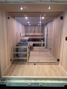 Image of a modified container sauna