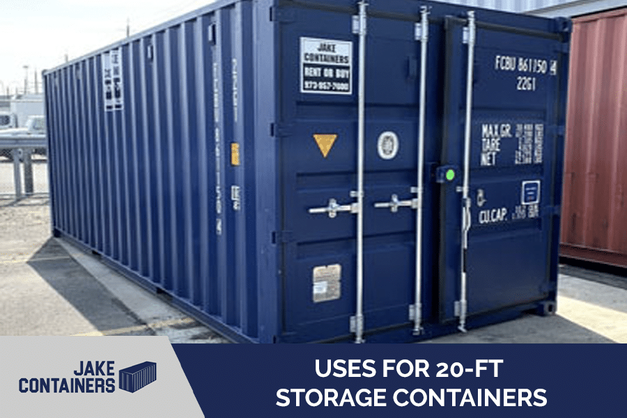 Cover image reading "Uses for 20-ft Storage Containers"
