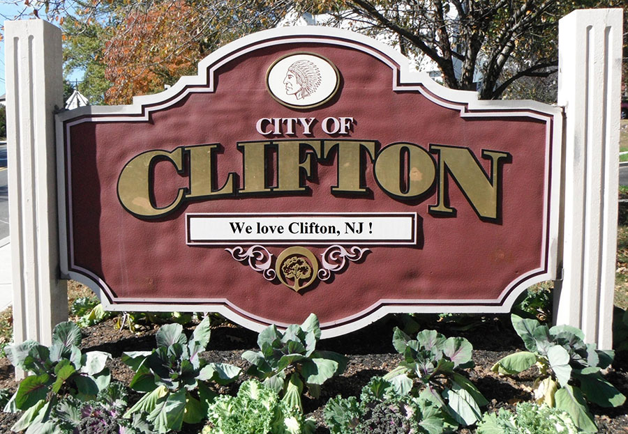 Clifton, NJ sign
