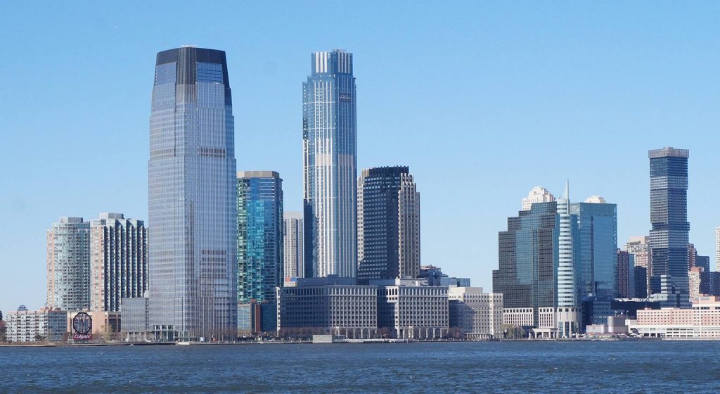Image of the city skyline of Jersey City, NJ