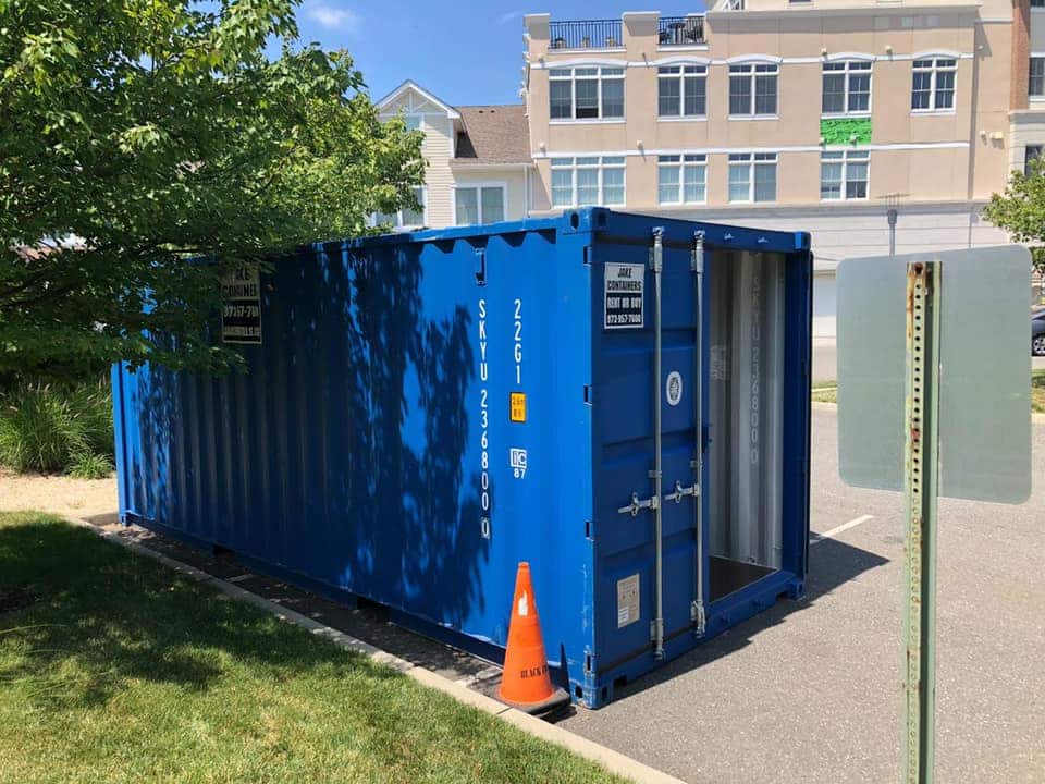 Image of a rental shipping container