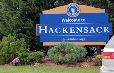 Image of a sign reading Welcome to Hackensack